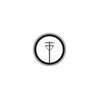 electric pole logo design vector