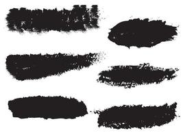 set of vector brush stroke background. grunge backdrop, dirty banner. isolated on white background