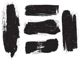 set of vector brush stroke background. grunge backdrop, dirty banner. isolated on white background