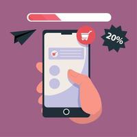 online shopping offer vector