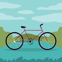 bicycle transport icon vector