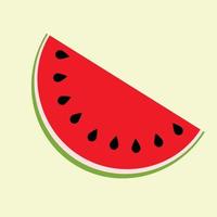 Watermelon Slices Icon Clipart Fruits in Cute Animated Cartoon Animated Vector Illustration