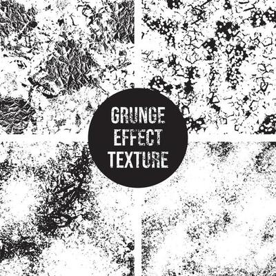 Grunge effect texture clip art set vector