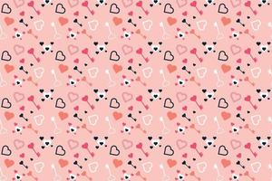 Beautiful seamless love pattern design with love keys. Endless love pattern decoration on a pink background. Abstract pattern vector for wallpapers, wrapping papers, backgrounds, and book covers.