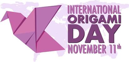 International Origami Day Logo Design vector