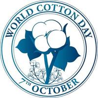 World Cotton Day Banner Template vector