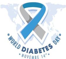 diseño del logotipo del día mundial de la diabetes vector