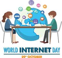 World Internet Day Banner Design vector