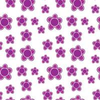 Vector illustration of seamless flower pattern. Floral organic background