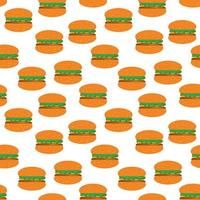 seamless pattern food background. Burger seamless pattern vector