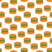 fondo de alimentos de patrones sin fisuras. hamburguesa, seamless, patrón vector