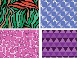 Hand crafted seamless pattern collection. Set of ink textures. vector