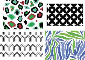 Hand crafted seamless pattern collection. Set of ink textures. vector