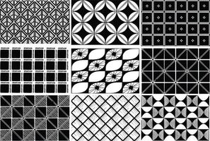 set seamless abstract geometric Vector ornament textile