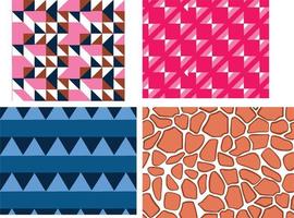 Hand crafted seamless pattern collection. Set of ink textures. vector