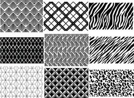 set seamless abstract geometric Vector ornament textile