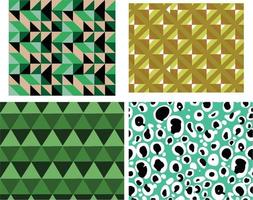 Hand crafted seamless pattern collection. Set of ink textures. vector