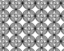 Abstract seamless geometric pattern with weave ornament. Simple black and white linear wavy striped texture. Vector. vector