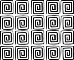 Black and white Classic meander seamless pattern. Greek key Monochrome tileable linear vector background. Vector illustration