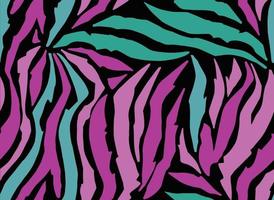 Zebra print black background. Seamless pattern. Animal print. Vector illustration
