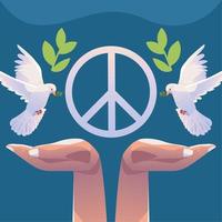 international day of peace, related vector