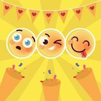 celebrating emoji day vector