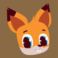 cute face of squirrel vector