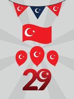 Ekim Cumhuriyet Bayrami banner vector