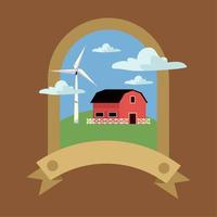 rural retro label vector