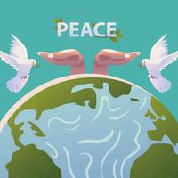 greeting card international day of peace vector