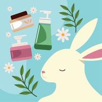 cruelty free, rabbit vector