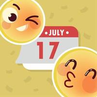 emoji day celebration vector