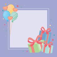 birthday card template vector