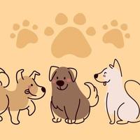 little dog pets vector