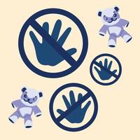 national child abuse awareness vector