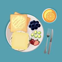 menu fresh breakfast vector