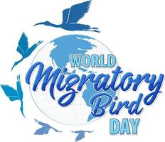 diseño de banner del día mundial de las aves migratorias vector