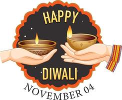 diseño de cartel de feliz día de diwali vector