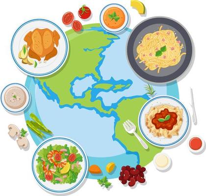 Food Around The World Vector Art, Icons, and Graphics for Free Download