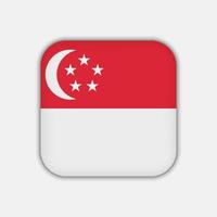 bandera de singapur, colores oficiales. ilustración vectorial vector