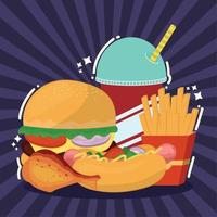 fast food design vector