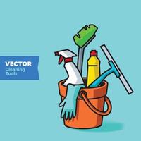 Cleaning Tools Icon Design vector