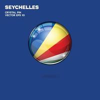 botones 3d de la bandera de seychelles vector