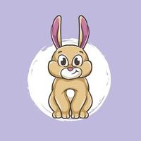 Sitting bunny icon design vector