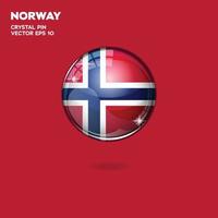 Norway Flag 3D Buttons vector