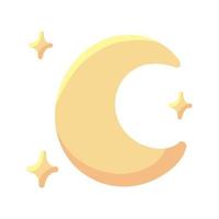 moon and stars vector