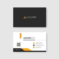 yellow and black business card template vector
