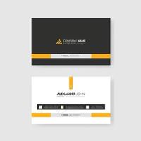 yellow and black business card template vector