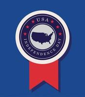 USA independence day badge vector