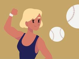 athletic sport woman vector